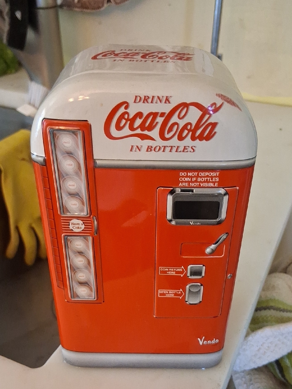 Coca-Cola Metal Mini Vending Storage Tin - Red and White